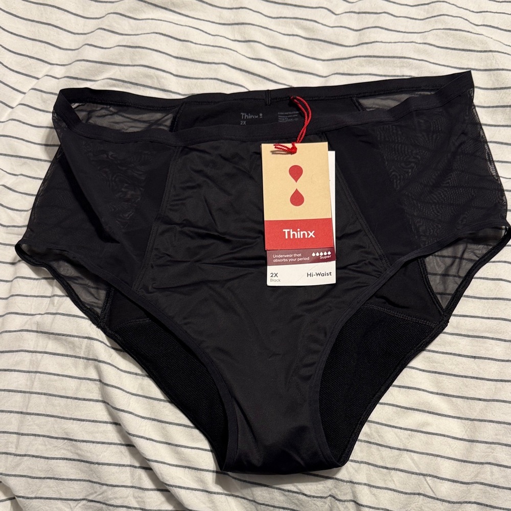 Thinx Black High-Rise Briefs
